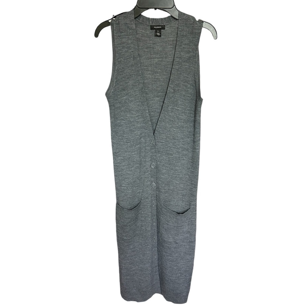 Halogen Long Merino Wool Sweater Vest Size XS - Picture 2 of 11